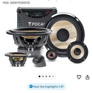 Focal Car Audio Amplifier Set - Black and Silver